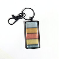 Rectangle Key Ring Glass Kit - Black - Makes 10