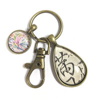 Teardrop Key Ring Glass Kit - Antique Bronze - Makes 10