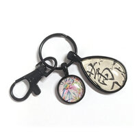Teardrop Key Ring Glass Kit - Black - Makes 10