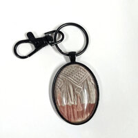 Oval Key Ring Glass Kit - Black - Makes 10