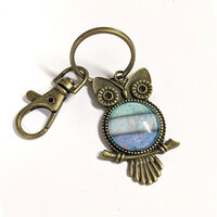 Owl Key Ring Glass Kit - Antique Bronze - Makes 10
