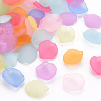 45g Lucite Retro Mixed Colour Petals Frosted Acrylic Beads