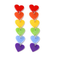 2 x Heart  Big Pendants, with Steel Jump Rings 90.5mm