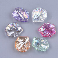 45g Lucite Retro Mixed Colour Petals Transparent Acrylic Beads