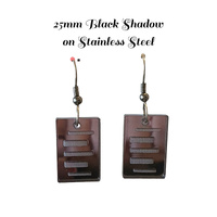 Charcoal - Vogue - Mirror Mirror Beautiful Pendant Earrings - Medium Size