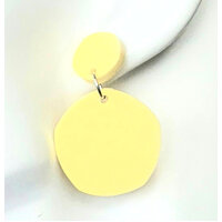 Pastel Coloured Earrings Organic Round on Surgical Steel Studs  - Top 15mm  Pendant 30mm