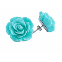 Retro Roses: Stud Earrings on Non Allergenic Titanium