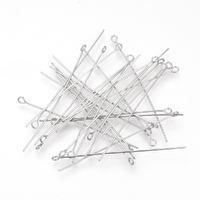 100 x EyePins Stainless Steel 50mm Eye Pins - Non Tarnish