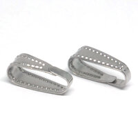 11mm Snap Fold Pendant Bail - Stainless Steel - Non Tarnish