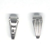 9mm Snap / Fold Pendant Bail - Stainless Steel - Non Tarnish