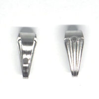 9mm Snap / Fold Pendant Bail - Stainless Steel