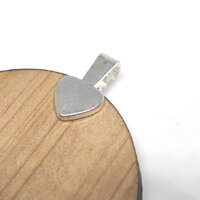 11mm Large Heart Bails - Silver or Bronze