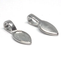 17mm Leaf Pendants Bail - Stainless Steel - Non Tarnish