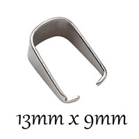 Large Ice Pick / Pinch Pendant Bail - Stainless Steel - Non Tarnish