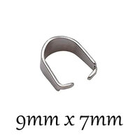 Small Ice Pick / Pinch Pendant Bail - Stainless Steel - Non Tarnish