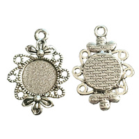 Antique Silver Filigree 12mm Round Pendants Setting