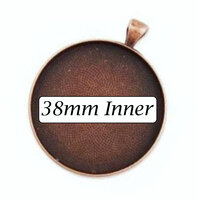 38mm Round Pendants Setting - Antique Copper with Options