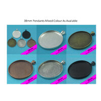 38mm Round Pendants Setting - Mixed Colour