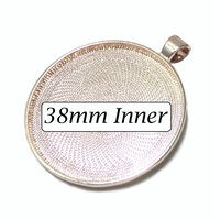 38mm Round Pendants Setting - Rose Gold with Options