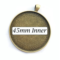 45mm Round Pendants Setting - Antique Bronze with Options