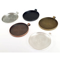 45mm Round Pendant 4mm Deep Setting - Various Colours!
