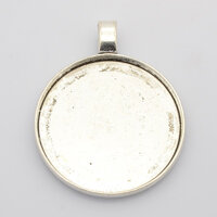 46.5mm Round Pendants Setting - Antique Silver with Options