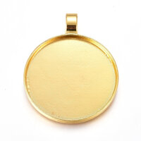 46.5mm Round Pendants Setting - Shiny Gold with Options