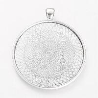 50mm Antique Silver Pendants