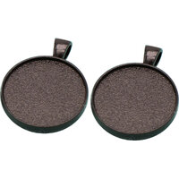 23mm Double Sided Pendants Setting - Black with Options