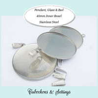 40mm Lightweight Stainless Steel Pendants - Non Tarnish