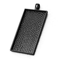 25mm x 50mm Rectangle Pendants Setting - Black with Options