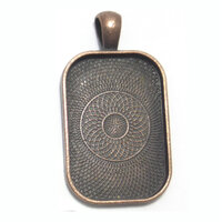 20mm x 30mm Rounded Rectangle Pendants Setting - Antique Copper with Options