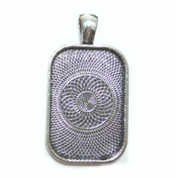 20mm x 30mm Rounded Rectangle Pendants Setting - Antique Silver with Options