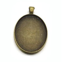 30mm x 40mm Oval Pendants Setting - Antique Bronze with Options