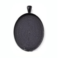 30mm x 40mm Oval Pendants Setting - Black with Options
