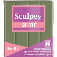 1 x Khaki Green- Sculpey Souffle Polymer Clay