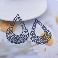 2 x 50mm Splendid Drops - Filigree Earring Charms