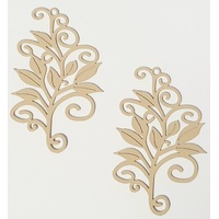 2 x 40mm Twisty Vine - Filigree Earring Charms