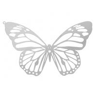 2 x 50mm Butterfly Georgeous- Filigree Earring Charms - Stainless Steel - Non Tarnish