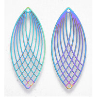 2 x Cicada Carnival - Filigree Earring Pendants 40mm 