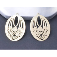 2 / 10  Romanisque  25mm - Filigree Earring Pendants