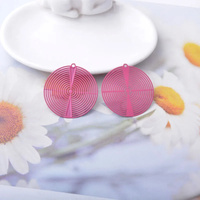 10 x Fuschia - Stellar  35mm - Filligree Earring Pendants
