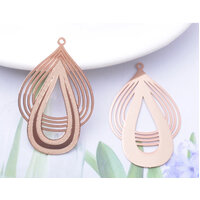 Jazz Deco  Filigree Earring Pendants - 42mm