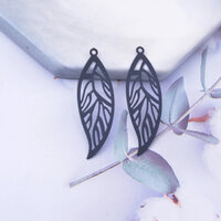 2 / 10 x 35mm Calm Breeze Filigree Earring Pendants