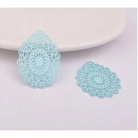 2 / 10 x 35mm Daisy Drops Filigree Earring Pendants