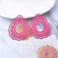 2 / 10 x 45mm Daisy Edge Filigree Earring Pendants