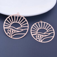 2 x 30mm Desert Sunset - Filigree Earring Charms