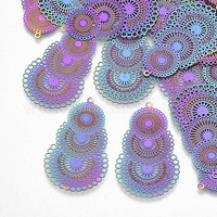 Filigree Drop Earring Pendant Charms - Gloriana Carnival - 40mm