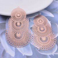 2 x 60mm Gloriana - Filigree Earring Charms