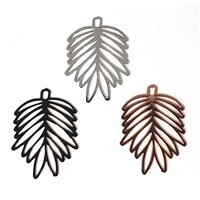2 / 10 x 20mm Little Fronds Filligree Earring Pendants